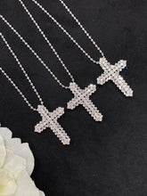 Load image into Gallery viewer, LUOWEND 18K White Gold Real Natural Diamond Pendant Necklace for Women
