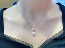 Load image into Gallery viewer, LUOWEND 18K Rose Gold Natural Pearl Necklace for Women
