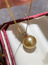 Load image into Gallery viewer, LUOWEND 18K Yellow Gold Natural Gold Pearl Necklace for Women
