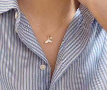 Load image into Gallery viewer, LUOWEND 18K Yellow Gold Natural Pearl Necklace for Women
