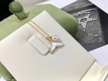Load image into Gallery viewer, LUOWEND 18K Yellow Gold Natural Pearl Necklace for Women
