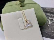 Load image into Gallery viewer, LUOWEND 18K Yellow Gold Natural Pearl Necklace for Women
