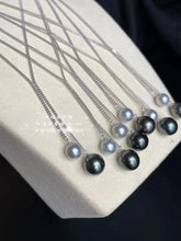 Load image into Gallery viewer, LUOWEND 18K White Gold Natural Pearl Necklace for Women
