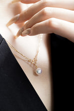Load image into Gallery viewer, LUOWEND 18K Yellow Gold Natural Pearl Necklace for Women
