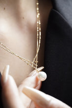 Load image into Gallery viewer, LUOWEND 18K Yellow Gold Natural Pearl Necklace for Women

