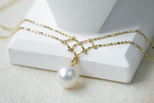 Load image into Gallery viewer, LUOWEND 18K Yellow Gold Natural Pearl Necklace for Women
