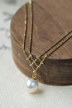 Load image into Gallery viewer, LUOWEND 18K Yellow Gold Natural Pearl Necklace for Women
