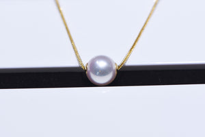 LUOWEND 18k Yellow Gold Natural Pearl Necklace for Women