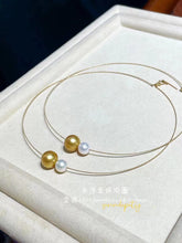 Load image into Gallery viewer, LUOWEND 18K Yellow Gold Pearl Necklace for Women
