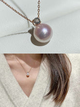 Load image into Gallery viewer, LUOWEND 18K Yellow or Rose Gold Natural Pearl Necklace for Women
