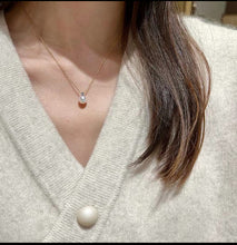 Load image into Gallery viewer, LUOWEND 18K Yellow or Rose Gold Natural Pearl Necklace for Women
