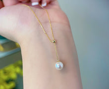 Load image into Gallery viewer, LUOWEND 18K Yellow Gold Natural Pearl Necklace for Women

