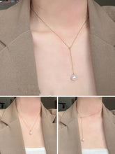 Load image into Gallery viewer, LUOWEND 18K Yellow Gold Natural Pearl Necklace for Women
