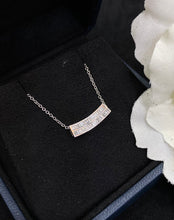Load image into Gallery viewer, LUOWEND 18K White Gold Real Natural Diamond Pendant Necklace for Women
