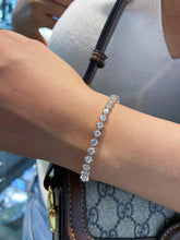 Load image into Gallery viewer, LUOWEND 18K White Gold Real Natural Diamond Bracelet for Women
