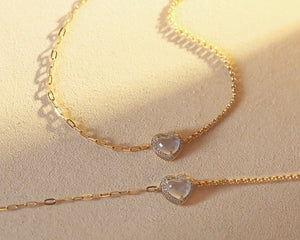 LUOWEND 18K Yellow Gold Real Natural Jadeite Bracelet and Anklet Chain  for Women