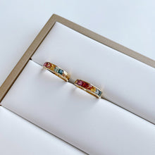 Load image into Gallery viewer, LUOWEND 18K Rose Gold Real Natural Aquamarine Earrings for Women
