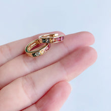 Load image into Gallery viewer, LUOWEND 18K Rose Gold Real Natural Aquamarine Earrings for Women
