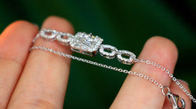 Load image into Gallery viewer, LUOWEND 18K White Gold Real Natural Diamond Bracelet for Women
