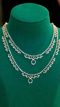 Load image into Gallery viewer, LUOWEND 18K White Gold Real Natural Diamond Necklace for Women
