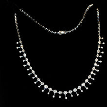 Load image into Gallery viewer, LUOWEND 18K White Gold Real Natural Diamond Necklace for Women
