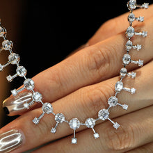 Load image into Gallery viewer, LUOWEND 18K White Gold Real Natural Diamond Necklace for Women
