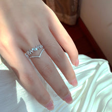 Load image into Gallery viewer, LUOWEND 18K White Gold Real Natural Diamond Ring for Women
