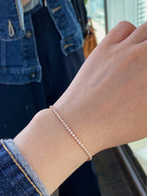 Load image into Gallery viewer, LUOWEND 18K White/Yellow/Rose Gold Classic Design Real Natural Diamond Bracelet for Women
