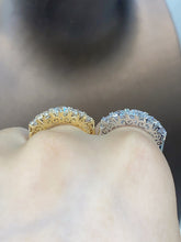 Load image into Gallery viewer, LUOWEND 18K White/Yellow Gold Fine Jewelry Real Natural Diamond Ring for Women
