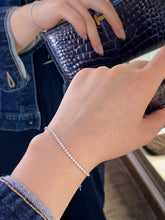 Load image into Gallery viewer, LUOWEND 18K White/Yellow/Rose Gold Classic Design Real Natural Diamond Bracelet for Women
