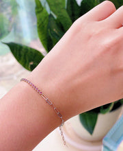 Load image into Gallery viewer, LUOWEND 18K White/Yellow Gold Fine Jewelry Natural Ruby Bracelet for Women
