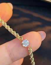 Load image into Gallery viewer, LUOWEND 18K Yellow Gold Fine Jewelry Real Natural Diamond Bracelet for Women
