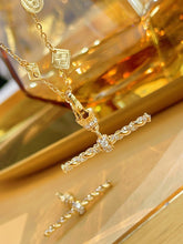 Load image into Gallery viewer, LUOWEND 18K White/Yellow Gold Fine Jewelry Real Natural Diamond Pendant for Women
