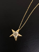 Load image into Gallery viewer, LUOWEND 18K Yellow Gold Natural Diamond Necklace for Women
