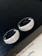 Load image into Gallery viewer, LUOWEND 18K White Gold Natural Diamond Ring for Women
