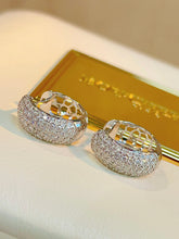 Load image into Gallery viewer, LUOWEND 18K White/Yellow Gold Fine Jewelry Real Natural Diamond Earrings for Women
