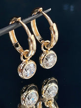 Load image into Gallery viewer, LUOWEND 18K White/Yellow Gold Fine Jewelry Real Natural Diamond Earrings for Women
