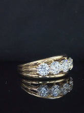 Load image into Gallery viewer, LUOWEND 18K Yellow Gold Fine Jewelry Real Natural Diamond Ring for Women
