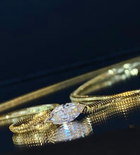 Load image into Gallery viewer, LUOWEND 18K Yellow Gold Real Natural Diamond Necklace for Women

