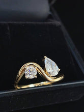 Load image into Gallery viewer, LUOWEND 18K Yellow Gold Fine Jewelry Real Natural Diamond Ring for Women

