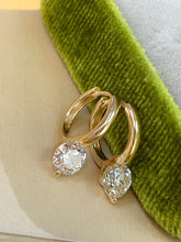 Load image into Gallery viewer, LUOWEND 18K White/Yellow Gold Fine Jewelry Real Natural Diamond Earrings for Women
