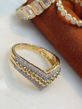 Load image into Gallery viewer, LUOWEND 18K White+Yellow Gold Fine Jewelry Real Natural Diamond Ring for Women
