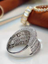 Load image into Gallery viewer, LUOWEND 18K White Gold Fine Jewelry Real Natural Diamond Ring for Women
