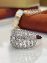 Load image into Gallery viewer, LUOWEND 18K White Gold Fine Jewelry Real Natural Diamond Ring for Women
