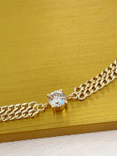 Load image into Gallery viewer, LUOWEND 18K Yellow Gold Fine Jewelry Real Natural Diamond Bracelet for Women
