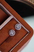 Load image into Gallery viewer, LUOWEND 18K White Gold Natural Diamond Stud Earrings for Women
