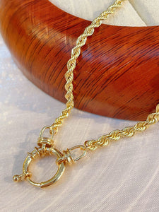 LUOWEND 18K Yellow Gold fashion INS Style Necklace for Women