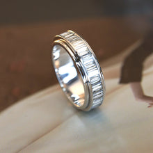 Load image into Gallery viewer, LUOWEND 18K White Gold Real Natural Diamond Ring for Women
