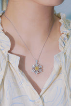 Load image into Gallery viewer, LUOWEND 18K White Gold Natural Yellow Diamond Ring for Women
