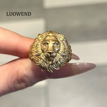 Load image into Gallery viewer, LUOWEND 18K Yellow Gold Ring for Women

